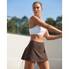 image:imageStelle Womens Tennis Golf Skirts High Waisted Athletic Skorts with Pockets  BuiltIn Shorts Athletic Skirt Tummy Control Stretchy Running Pickleball Workout Casual Skorts for WomanEspresso