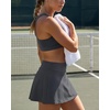 image:imageStelle Womens Tennis Golf Skirts High Waisted Athletic Skorts with Pockets  BuiltIn Shorts Athletic Skirt Tummy Control Stretchy Running Pickleball Workout Casual Skorts for WomanGrey
