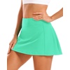 image:imageStelle Womens Tennis Golf Skirts High Waisted Athletic Skorts with Pockets  BuiltIn Shorts Athletic Skirt Tummy Control Stretchy Running Pickleball Workout Casual Skorts for WomanMint Green