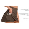 image:imageStelle Womens Tennis Golf Skirts High Waisted Athletic Skorts with Pockets  BuiltIn Shorts Athletic Skirt Tummy Control Stretchy Running Pickleball Workout Casual Skorts for WomanEspresso