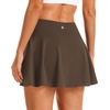 image:imageStelle Womens Tennis Golf Skirts High Waisted Athletic Skorts with Pockets  BuiltIn Shorts Athletic Skirt Tummy Control Stretchy Running Pickleball Workout Casual Skorts for WomanEspresso