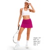 image:imageStelle Womens Tennis Golf Skirts High Waisted Athletic Skorts with Pockets  BuiltIn Shorts Athletic Skirt Tummy Control Stretchy Running Pickleball Workout Casual Skorts for WomanFuchsia