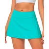 image:imageStelle Womens Tennis Golf Skirts High Waisted Athletic Skorts with Pockets  BuiltIn Shorts Athletic Skirt Tummy Control Stretchy Running Pickleball Workout Casual Skorts for WomanTurquoise