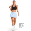 image:imageStelle Womens Tennis Golf Skirts High Waisted Athletic Skorts with Pockets  BuiltIn Shorts Athletic Skirt Tummy Control Stretchy Running Pickleball Workout Casual Skorts for WomanLight Blue