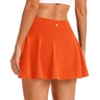 image:imageStelle Womens Tennis Golf Skirts High Waisted Athletic Skorts with Pockets  BuiltIn Shorts Athletic Skirt Tummy Control Stretchy Running Pickleball Workout Casual Skorts for WomanOrange