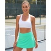 image:imageStelle Womens Tennis Golf Skirts High Waisted Athletic Skorts with Pockets  BuiltIn Shorts Athletic Skirt Tummy Control Stretchy Running Pickleball Workout Casual Skorts for WomanMint Green