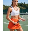 image:imageStelle Womens Tennis Golf Skirts High Waisted Athletic Skorts with Pockets  BuiltIn Shorts Athletic Skirt Tummy Control Stretchy Running Pickleball Workout Casual Skorts for WomanOrange