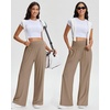 image:imageStelle Womens Wide Leg Lounge Pants Soft Stretch Casual Travel Wear  Elastic waistband Relaxed fit Breathable fabric Yoga Lounge Vacation Everyday comfortMocha