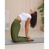 image:imageStelle Womens Wide Leg Lounge Pants Soft Stretch Casual Travel Wear  Elastic waistband Relaxed fit Breathable fabric Yoga Lounge Vacation Everyday comfortOlive Green