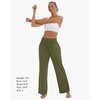 image:imageStelle Womens Wide Leg Lounge Pants Soft Stretch Casual Travel Wear  Elastic waistband Relaxed fit Breathable fabric Yoga Lounge Vacation Everyday comfortOlive Green