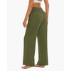 image:imageStelle Womens Wide Leg Lounge Pants Soft Stretch Casual Travel Wear  Elastic waistband Relaxed fit Breathable fabric Yoga Lounge Vacation Everyday comfortOlive Green