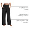 image:imageStelle Womens Wide Leg Lounge Pants Soft Stretch Casual Travel Wear  Elastic waistband Relaxed fit Breathable fabric Yoga Lounge Vacation Everyday comfortAblack