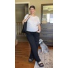 image:imageStelle Womens Wide Leg Lounge Pants Soft Stretch Casual Travel Wear  Elastic waistband Relaxed fit Breathable fabric Yoga Lounge Vacation Everyday comfortAblack