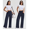 image:imageStelle Womens Wide Leg Lounge Pants Soft Stretch Casual Travel Wear  Elastic waistband Relaxed fit Breathable fabric Yoga Lounge Vacation Everyday comfortBnavy