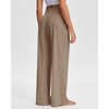 image:imageStelle Womens Wide Leg Lounge Pants Soft Stretch Casual Travel Wear  Elastic waistband Relaxed fit Breathable fabric Yoga Lounge Vacation Everyday comfortMocha