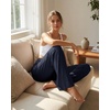 image:imageStelle Womens Wide Leg Lounge Pants Soft Stretch Casual Travel Wear  Elastic waistband Relaxed fit Breathable fabric Yoga Lounge Vacation Everyday comfortBnavy