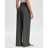 image:imageStelle Womens Wide Leg Lounge Pants Soft Stretch Casual Travel Wear  Elastic waistband Relaxed fit Breathable fabric Yoga Lounge Vacation Everyday comfortCharcoal