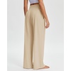 image:imageStelle Womens Wide Leg Lounge Pants Soft Stretch Casual Travel Wear  Elastic waistband Relaxed fit Breathable fabric Yoga Lounge Vacation Everyday comfortBeige