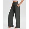image:imageStelle Womens Wide Leg Lounge Pants Soft Stretch Casual Travel Wear  Elastic waistband Relaxed fit Breathable fabric Yoga Lounge Vacation Everyday comfortCharcoal
