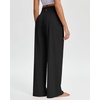 image:imageStelle Womens Wide Leg Lounge Pants Soft Stretch Casual Travel Wear  Elastic waistband Relaxed fit Breathable fabric Yoga Lounge Vacation Everyday comfortAblack