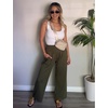 image:imageStelle Womens Wide Leg Lounge Pants Soft Stretch Casual Travel Wear  Elastic waistband Relaxed fit Breathable fabric Yoga Lounge Vacation Everyday comfortOlive Green