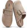 image:imageStelle Suede Clogs for Women Men Potato ShoesTaupegenuine Suede