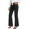 image:imageStelle Womens 30 Inch Bootcut Work Pants Stretch Business Casual Office  Pullon waistband Functional pockets Wrinkle resistant Office Travel Professional wear Allday comfortBlack