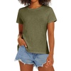 image:imageStelle Womens Cotton T Shirts Comfort Soft Casual Everyday Modal Tops  Breathable fabric Relaxed fit Short sleeves Layering essential Lounge Travel Machine washableOlive Green