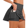 image:imageStelle Womens Tennis Golf Skirts High Waisted Athletic Skorts with Pockets  BuiltIn Shorts Athletic Skirt Tummy Control Stretchy Running Pickleball Workout Casual Skorts for WomanGrey