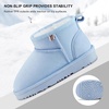 image:imageStelle Kids Snow Boots Girls Boys Winter Ankle Boots  Faux Fur LinedFaux Suede UpperPullOnTPR OutsoleCozyLightweightComfortableOutdoorWarmToddlerLittle Big KidLight Blue