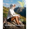 image:imageStelle Womens UPF 50 Sun Protection Jacket Hoodie Long Sun Shirt  Specialized Sunprotective fabric Cooling Lightweight Moisturewicking High elasticity Outdoor Running HikingWhite