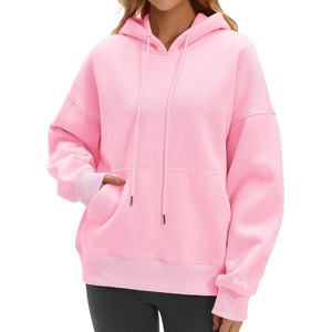 image:imageStelle Womens Oversized Fleece Hoodie Printed Cuff Fall SweatshirtsPink