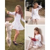 image:imageStelle Ballet Leotards for Girls Long Sleeve Toddler Gymnastics OutfitsWhite