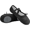 image:imageStelle Canvas Ballet Shoes for Girls Split Sole Drawstring Dance SlippersBlack