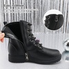 image:imageStelle Girls Combat Boots with DIY Lace Up Side Zipper Ankle BootsBlack