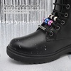 image:imageStelle Girls Combat Boots with DIY Lace Up Side Zipper Ankle BootsBlack