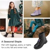 image:imageStelle Girls Combat Boots with DIY Lace Up Side Zipper Ankle BootsBlack