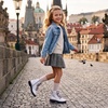 image:imageStelle Girls Combat Boots with DIY Lace Up Side Zipper Ankle BootsHolograph Silver