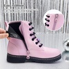 image:imageStelle Girls Combat Boots with DIY Lace Up Side Zipper Ankle BootsIridescent Pink