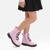 image:imageStelle Girls Combat Boots with DIY Lace Up Side Zipper Ankle BootsIridescent Pink