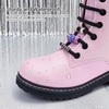 image:imageStelle Girls Combat Boots with DIY Lace Up Side Zipper Ankle BootsIridescent Pink