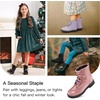 image:imageStelle Girls Combat Boots with DIY Lace Up Side Zipper Ankle BootsPink Glitter