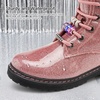 image:imageStelle Girls Combat Boots with DIY Lace Up Side Zipper Ankle BootsPink Glitter