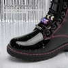 image:imageStelle Girls Combat Boots with DIY Lace Up Side Zipper Ankle BootsPublack Pat