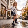 image:imageStelle Girls Combat Boots with DIY Lace Up Side Zipper Ankle BootsPublack Pat