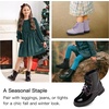 image:imageStelle Girls Combat Boots with DIY Lace Up Side Zipper Ankle BootsPublack Pat