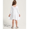 image:imageStelle Girls Cotton Long Sleeve Dress Twirl Skater Dress 312YWhite