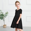 image:imageStelle Girls Cotton Short Sleeve Twirl Skater Dress 3T12YA02black Without Pocket