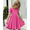 image:imageStelle Girls Cotton Short Sleeve Twirl Skater Dress 3T12YA02dreamhouse Pink Without Pocket
