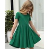 image:imageStelle Girls Cotton Short Sleeve Twirl Skater Dress 3T12YA02evergreen Without Pocket